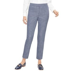 NWT Talbots Women’s Blended‎ Tweed Slim Ankle Pants in Blue Size 14